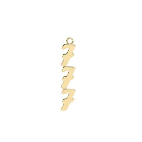 777 Angel Number Charm | 10k Yellow Gold