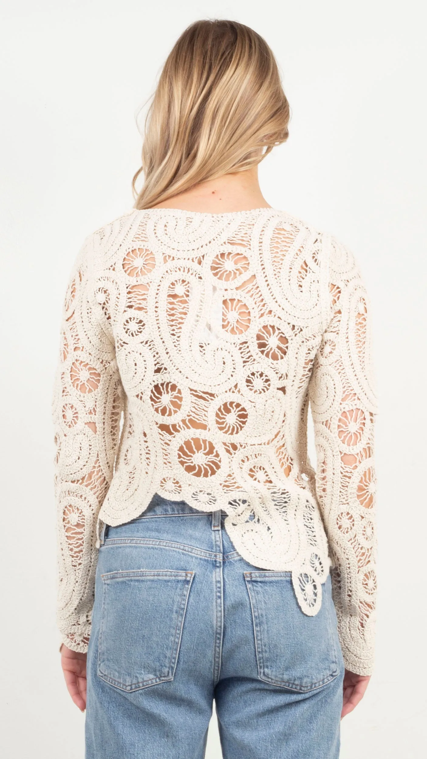 Baja Crochet Top - White