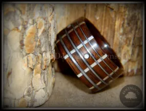 Bentwood Ring - The Guitar Man Rosewood, Silver Frets, Mother of Pearl Dot Inlays and Stainless Steel Guitar Strings