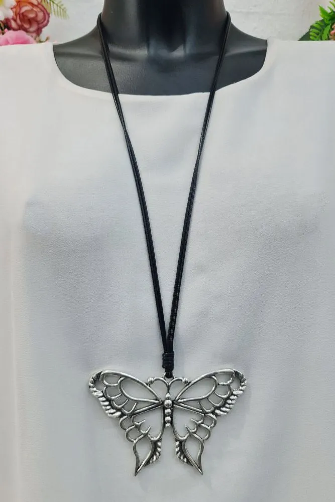 Butterfly Silver Beautiful Necklace