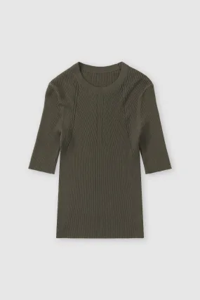 C9656192U22 Ribbed knit shirt