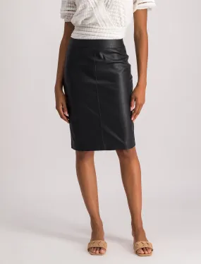 Carla Vegan Leather Midi Skirt