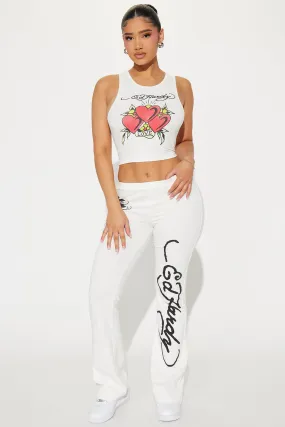 Ed Hardy Lover Pant Set - White