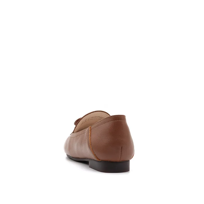 Essence Bow Women's Shoes - Tan Leather