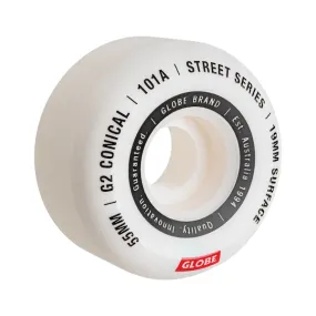 Globe G2 Conical Street Wheel 53mm - White/Essential