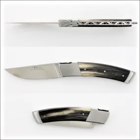 Le Thiers Gentleman 12 cm Pocket Knife Flamed Horn Tip