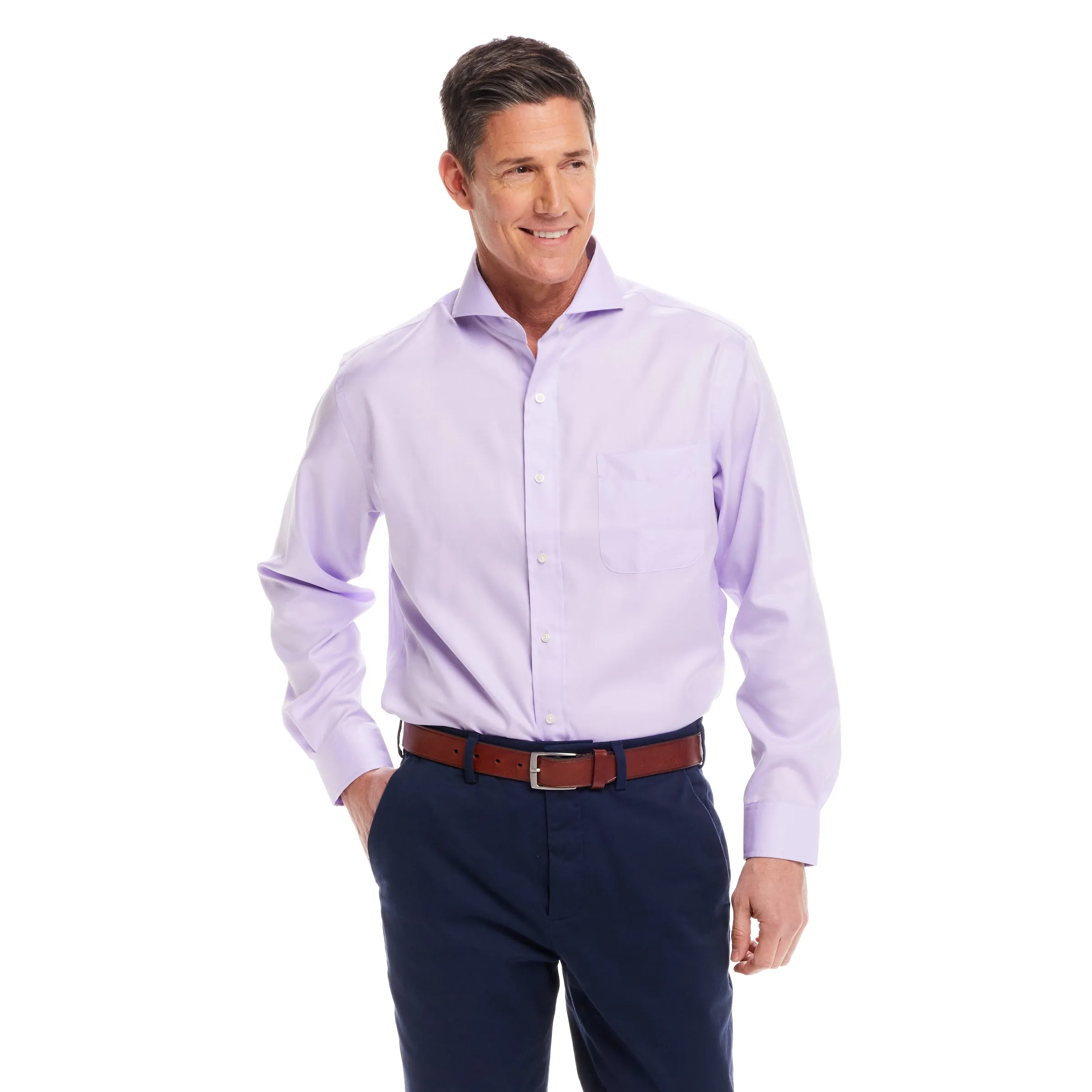 Long Sleeve Lavender ‘Bryant’ Shirt with Magnetic Closures