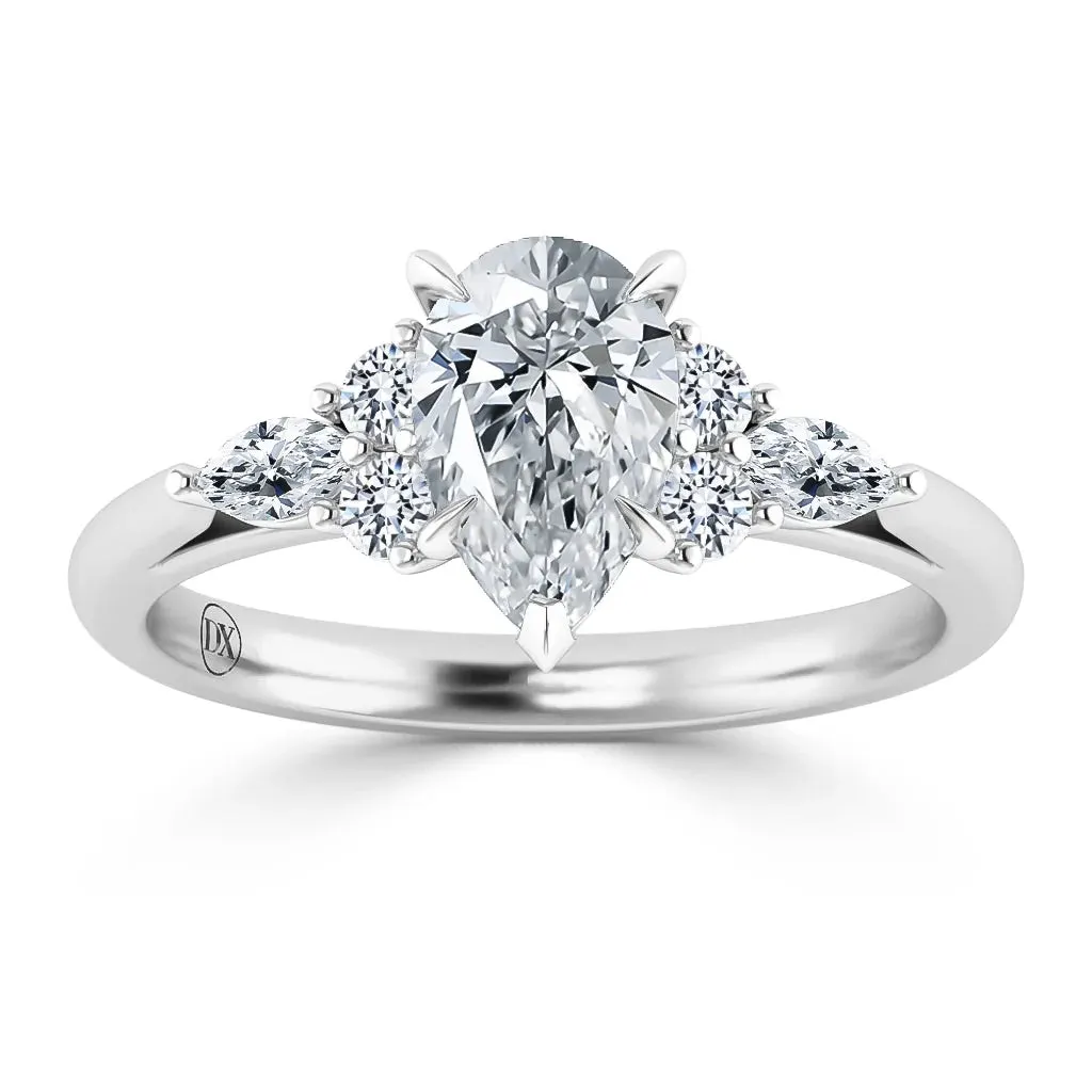 Maya - 18ct White Gold - Pear