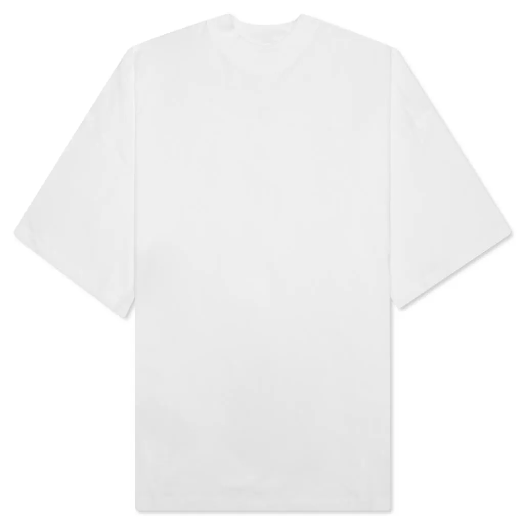 Mock Neck Boxy Fit T-Shirt - White