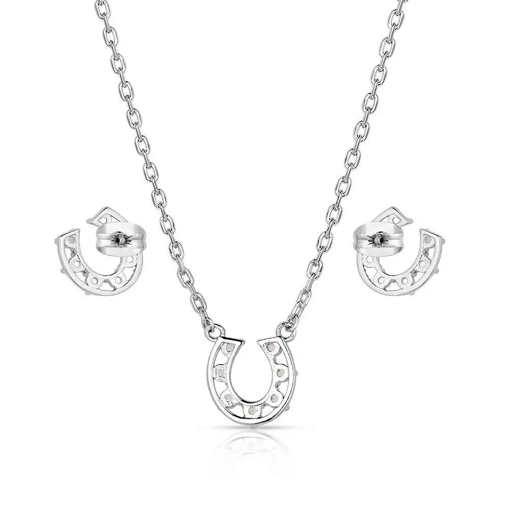 Montana Silversmiths Delicate Glamour Horseshoe Jewelry Set