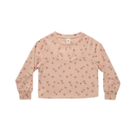 Play by Rylee & Cru  Scoop Long Sleeve Tee - Pink Daisy