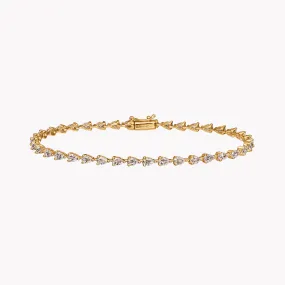 Small Pear Shape East-West Tennis Bracelet