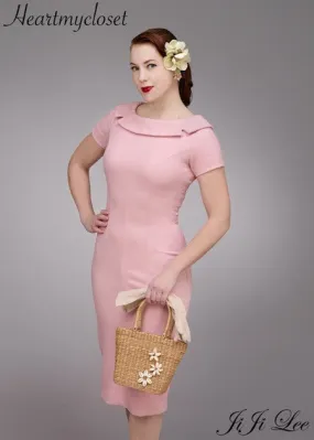 SUE - 1940s pencil dress notch collar