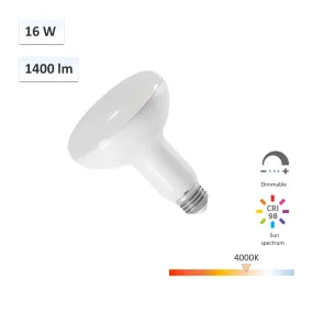 SunWave CRI 98 Flicker-Free Dimmable Wellness Lighting 16W BR30 LED Bulb 4000K