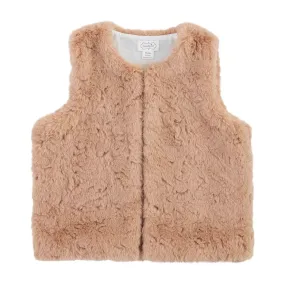 Tan Fur Vest Large - (4T - 5T)