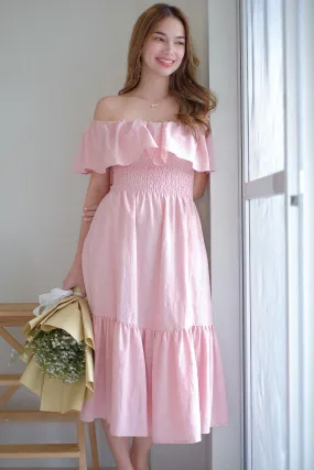 Willow Midi Dress - lemonade pink